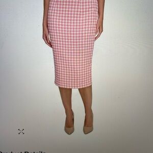 NWT TOMMY HILFIGER GINGHAM MIDI PENCIL SKIRT SIZE 4